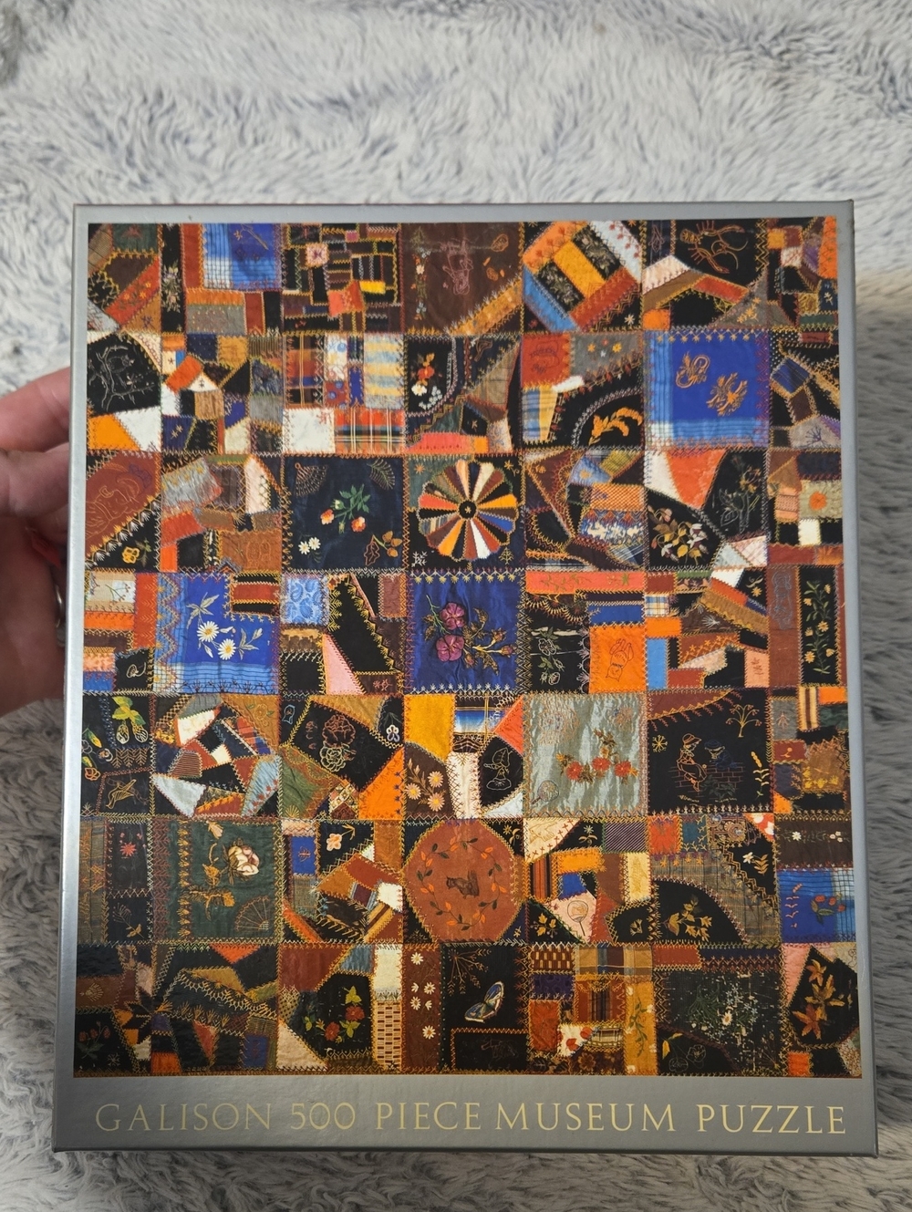 Vintage Galison 500 Piece Museum Puzzle - S H Crazy Quilt Artwork